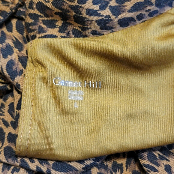 Garnet Hill Leopard Animal Print Maxi Dress Sleeveless Brown Black Casual Size L - Picture 12 of 16